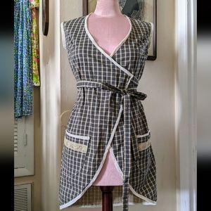 Tie-Front Wrap Apron / Smock Dress